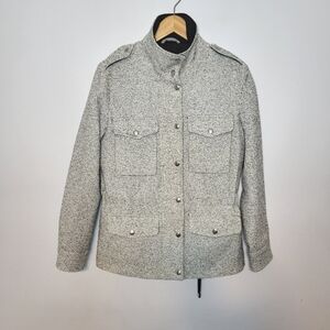 Club Monaco Tweed Utility Grey Jacket Size XS